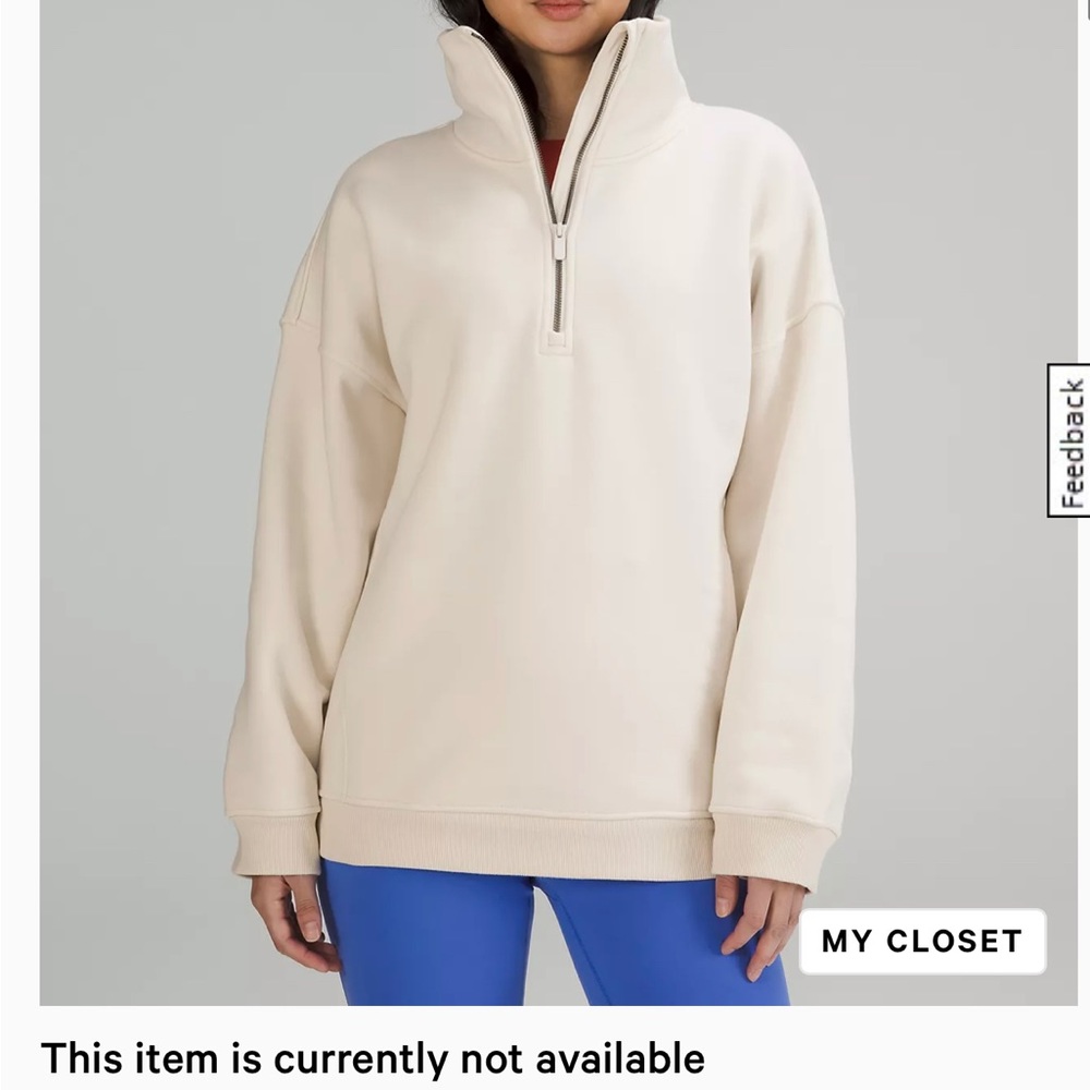 Lululemon thick fleece half zip